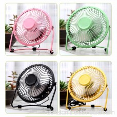 4inch USB Mini Desk Fan Personal Mini Cooling Fan - Quiet and Portable for Desktop Tabletop Floor Office Room Travel, 360 Degree Rotating