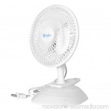 6 2-Speed Adjustable Tilt Whisper Quiet Commercial Clip-On-Fan by Simple Deluxe
