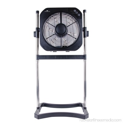 Air Innovations 12 Swirl Cool Stand & Tabletop Fan with Cord Wrap - Black