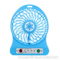 Cute Portable Rechargeable LED Light Fan Air Cooler Mini Desk USB 18650 Battery Fan   