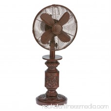 DecoBREEZE Oscillating Table Fan 3-Speed Air Circulator Fan, 10-Inch, Fleur De Lis 566232860