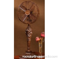 DecoBREEZE Oscillating Table Fan 3-Speed Air Circulator Fan, 10-Inch, Fleur De Lis 566232860