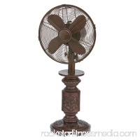 DecoBREEZE Oscillating Table Fan 3-Speed Air Circulator Fan, 10-Inch, Fleur De Lis   566232860