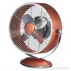 DecoBREEZE Retro Fan Air Circulator Table Fan with Full Pivot Fan Head, Metallic Silver 566237132