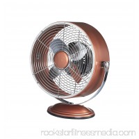 DecoBREEZE Retro Fan Air Circulator Table Fan with Full Pivot Fan Head, Metallic Silver   566237132