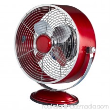 DecoBREEZE Retro Fan Air Circulator Table Fan with Full Pivot Fan Head, White 566235230