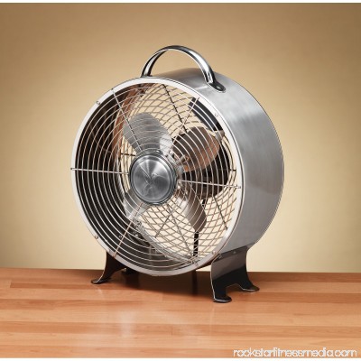 DecoBREEZE Retro Table Fan Air Circulator Fan, Brushed Copper 566232848