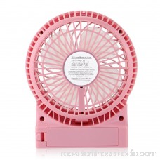 efluky 3 Adjustable Speeds 4.5 Mini USB Rechargeable Table Fan, Pink