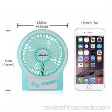 efluky 3 Adjustable Speeds 4.5 Mini USB Rechargeable Table Fan, Pink
