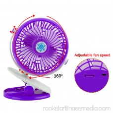 GPCT Clip-On Desk Personal Quiet Table Fan. Energy Efficient/Micro USB Powered Cooling Office Desktop Fan- Traveling/Camping/Fishing/Hiking/Backpacking/BBQ/Baby Stroller/Picnic/Biking/Boating - (Pink)