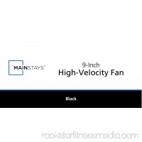 Mainstays 9 High Velocity 3-Speed Fan, Model #MF-9, Black 552124258