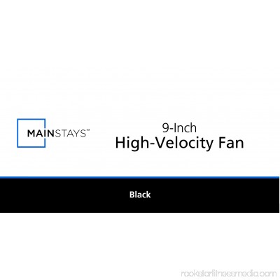 Mainstays 9 High Velocity 3-Speed Fan, Model #MF-9, Black 552124258