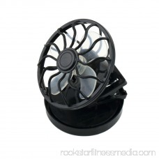 Mini Solar Power Fan with Clip High Velocity Person Fan for Car Home ,Black,Save Energy