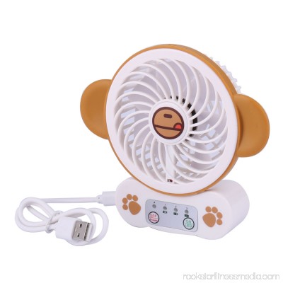 Plastic Home Outside Rechargeable Carton Pattern Mini USB Powered Cooler Fan