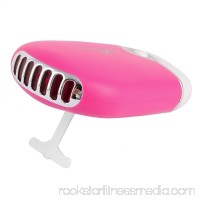 Portable Hand-held Rechargeable Quiet w USB Cable Hand Rope Mini Fan Air Conditioner Fuchsia   