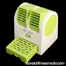Unique Bargains Portable Home Office Bladeless Cooling USB Battery Powered Personal Mini Fan Green