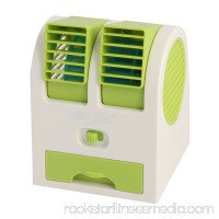 Unique Bargains Portable Home Office Bladeless Cooling USB Battery Powered Personal Mini Fan Green   