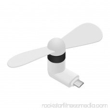 USB Fan, USB Type C Fan, Mini Portable Type C Phone Fan Compact Dock Cool Coller Rotating Mini Fan for LG G5 G6, Galaxy S8 Plus, Pixel, HTC 10, OnePlus 3 and Other Type C Mobile Phone (White)