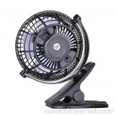 Yescom 360 Degree Rotation Portable USB Mini Fan Clip On Table Desk Personal Cooling Office Home Car Camping