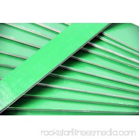 25 Green Wooden Straight Edges with Metal Strips Office Supplies - 12"   