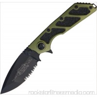 Micro Tech Knives 1532GR Microtech D.O.C. (Death on Contact) with OD Green Black Blade Partial Serr   
