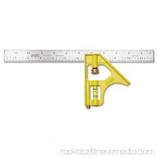 Stanley Tools Combination Square, Steel, 12, Yellow/Chrome 563395069