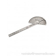 Students Stainless Steel Round Head Rotary Protractor Angle Ruler Measuring Tool