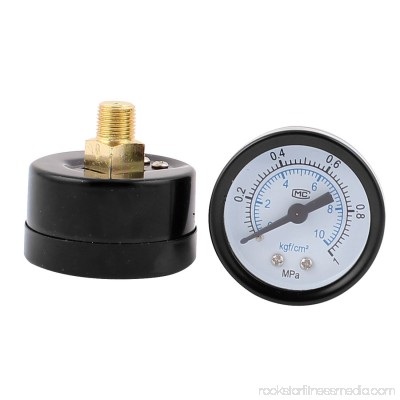 Round 1/8 BSP Male Thread Dial Water Pneumatic Air Pressure Gauge 2Pcs
