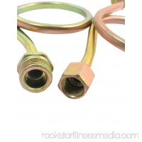 Unique Bargains 2 x Copper Tone Hex Threaded Coiled Pipe Pressure Gauge Syphon Tubes Connectors
