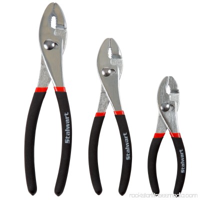 3 PC Utility Slip Joint Plier Set with Storage Pouch by Stalwart 565431176