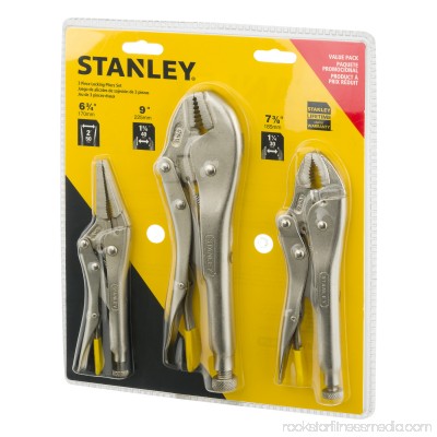 Stanley Locking Pliers Set - 3 PC, 3.0 PIECE(S) 551748646