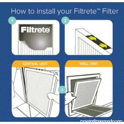 Filtrete Clean Living Dust Reduction HVAC Furnace Air Filter, 300 MPR, 16 x 20 x 1 inch, Pack of 4 Filters 555080505
