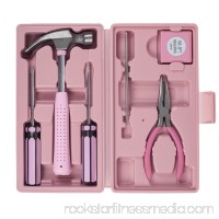Household Hand Tools, Pink Tool Set - 9 Piece by Stalwart, Set Includes – Hammer, Screwdriver Set, Pliers (Tool Kit for the Home, Office, or Car)   554657890