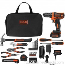 BLACK+DECKER 12-Volt MAX Lithium Ion Cordless Drill with 64-Piece Project Kit 556257910