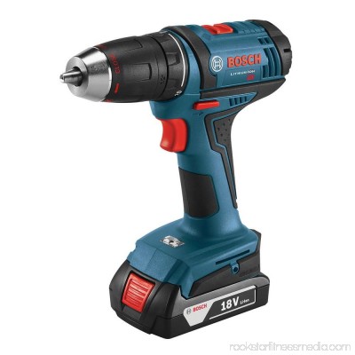 Bosch DDB181-02 18-Volt Lithium-Ion 1/2 in. Compact Cordless Driver Drill Kit with 2 Batteries 554875088