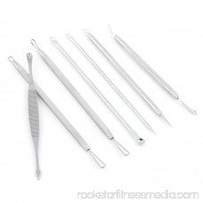 7 PCS Stainless Steel Blackhead Whitehead Pimple Acne Blemish Extractor Remover Tool Set Kit
