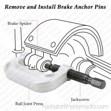 Heavy Duty Ball Joint Press & U Joint Removal Tool Kit with 4x4 Adapters, for Most 2WD and 4WD Cars and Light Trucks 570613113