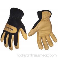 YOUNGSTOWN GLOVE CO. 12-3270-80-S Mechanics Gloves,Leather,Blk/Tan,S,PR   
