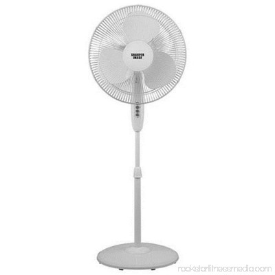16 In. Oscillating Pedestal Stand Fan, White