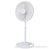 16" White Oscillating Stand Fan With 3 Quiet Speeds   