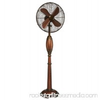 55.5" Stylish Rustic Chic Hammered Copper Oscillating Standing Floor Fan   