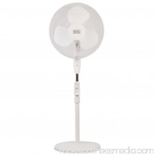 BLACK+DECKER 16 in. Stand Fan with Remote Control, Black 569976353