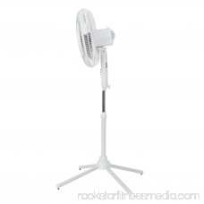 Comfort Zone 16 Oscillating Stand 3-Speed Fan, Model #CZST161BTE, White 552692643