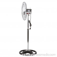 Comfort Zone 18 Oscillating High Velocity Stand 3-Speed Fan, Model #CZHVP18EX, Black 552692629