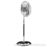 Comfort Zone 18" Oscillating High Velocity Stand 3-Speed Fan, Model #CZHVP18EX, Black   552692629