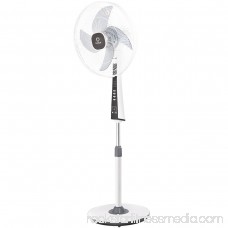 Costway 15'' Pedestal Fan Stand 4 Blades 3-Speed 3 Mode Height Adjustable Remote Control