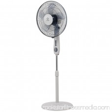 Costway 15'' Pedestal Fan Stand 5 Blades 3-Speed 3 Mode Height Adjustable Remote Control