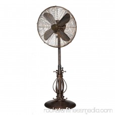 DecoBREEZE Adjustable Height Oscillating Outdoor Pedestal Fan, 18-Inch, Cantalonia 566232836