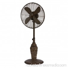 DecoBREEZE Adjustable Height Oscillating Outdoor Pedestal Fan, 18-Inch, Ebony 566232851