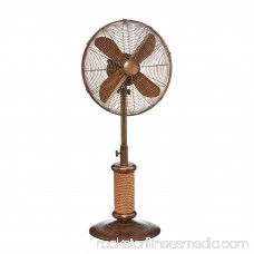 DecoBREEZE Adjustable Height Oscillating Outdoor Pedestal Fan, 18-Inch, Ebony 566232851